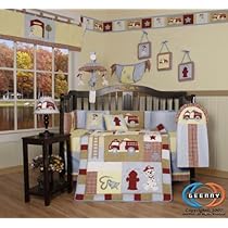 Unique Crib Bedding Boutique Brand New GEENNY Baby Boy FireTruck 13PCS CRIB BEDDING SET
