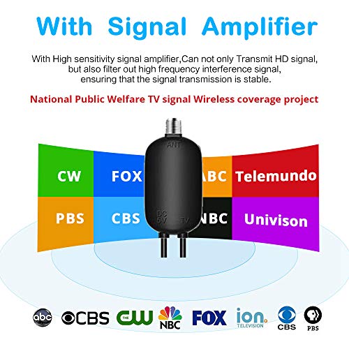 HDTV Antenna,NCVI Upgraded 120 Miles Digital HDTV Antenna with Amplifier Signal Booster TV Radius Su - //coolthings.us
