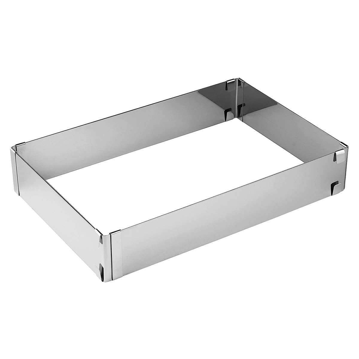 Zenker Cake Ring Patisserie Adjustable in Silver, Stainless Steel, 27.5 - 52 cm x 18.5 - 34 cm