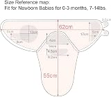Vicloon Organic Cotton Baby Swaddle Blanket Wrap 2 Pack Pink 75x60cm 0-3m view 2