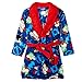 Komar Kids Justice League Boys Fleece Bathrobe (4T, Blue/Red)