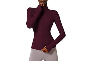 Locachy Women's Slim Fit Full Zip Athletic Running Sports Workout Jacket with Thumb Holes