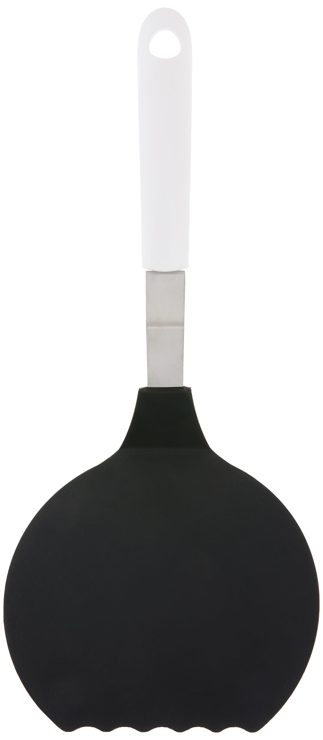 Fackelmann Arcadalina 23015 Omelette Spatula 34.5 cm with Practical Handle, Pancake Turner with Functional Plastic for Coated Pots and Pans (Colour: White/Silver/Black) Quantity: 1 Piece