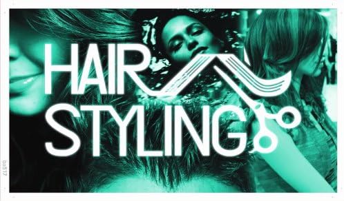 ADV PRO ba517 Hair Styling Scissor Salon Cut Banner Shop Sign