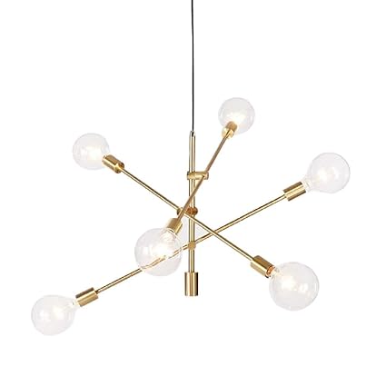 Fajzf Chandelier Light Fixture 6 Lights Modern Pendant Lighting