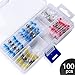 Eventronic Solder Seal Wire Connectors, Waterproof Seal Heat Shrink Butt Connectors Wiring Connectors for Automotive Marine Boat Electrical. (100 pcs)