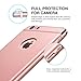 RANVOO [Clip-ON] iPhone 6s Plus/6 Plus Case, 3-Piece Ultra Slim Hard Case with Kickstand Ring (Rose Gold)