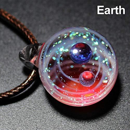MongGood Tiny Universe Crystal Necklace Galaxy Glass Ball Pendant Necklace Jewelry Gift New