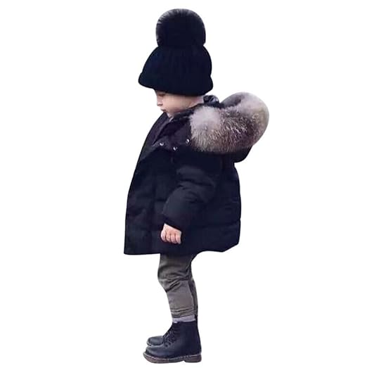 Babykleidung,Sannysis Baby Mädchen Junge Winter Baumwolle Kapuzenjacke Dicke Warm Reißverschluss Outwear Kleidung 1-5Jahre