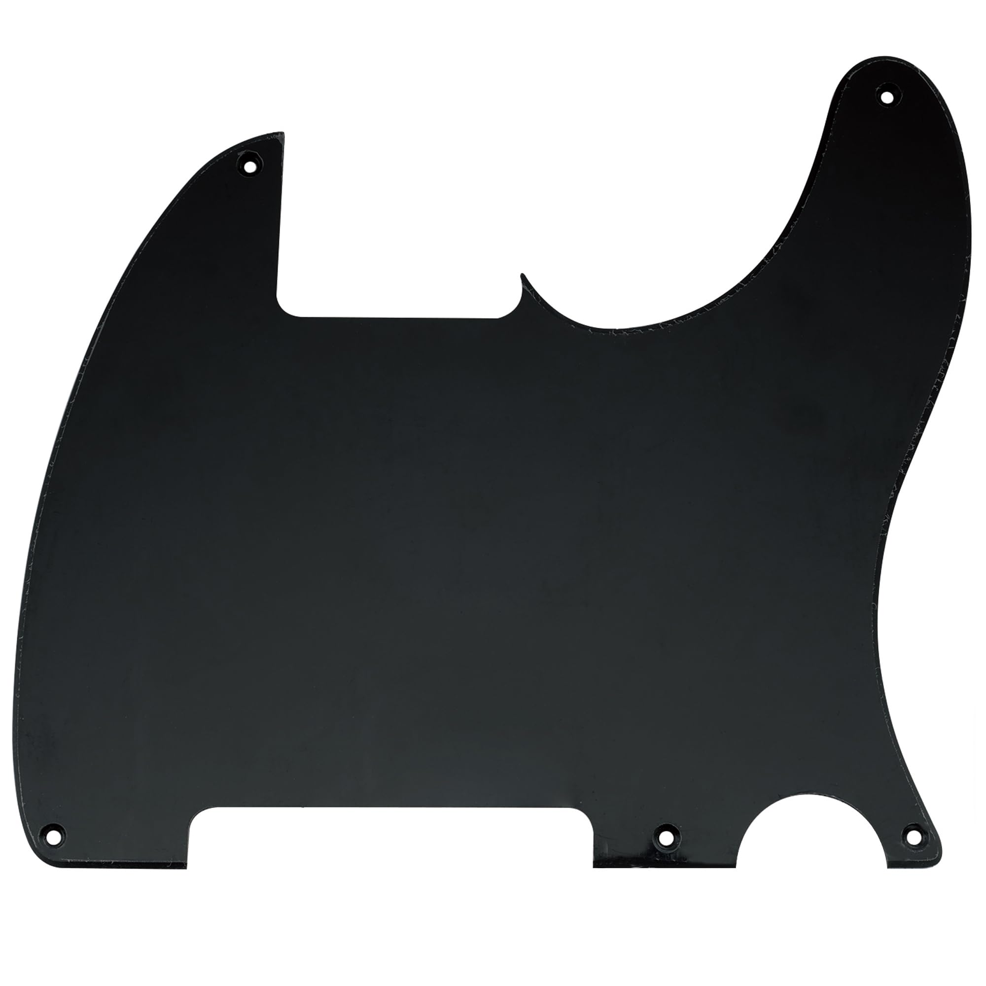 Musiclily 5 Hole Tele Pickguard Blank for Fender USA/Mexican Telecaster Esquire Guitar, 1Ply Black โ image 1