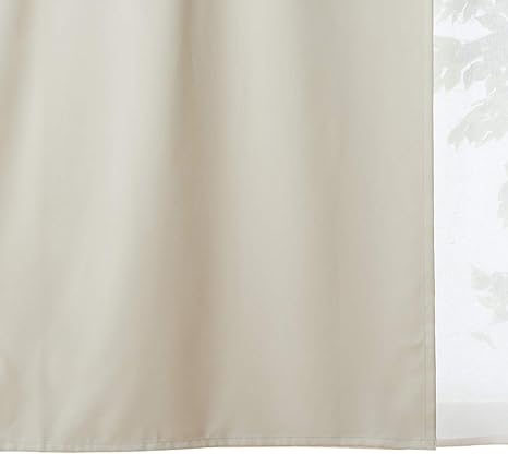 Amazon Co Jp 無印良品 ポリエステルサテン遮光ノンプリーツカーテン 2枚組 ベージュ 幅100 丈178cm用 ホーム キッチン