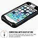 iPhone 5S Case, Elegant Choise Shock Absorbing Case, Rubber Combo Hybrid Impact Silicone Armor Hard Case Cover for Apple iPhone 5S (Black)