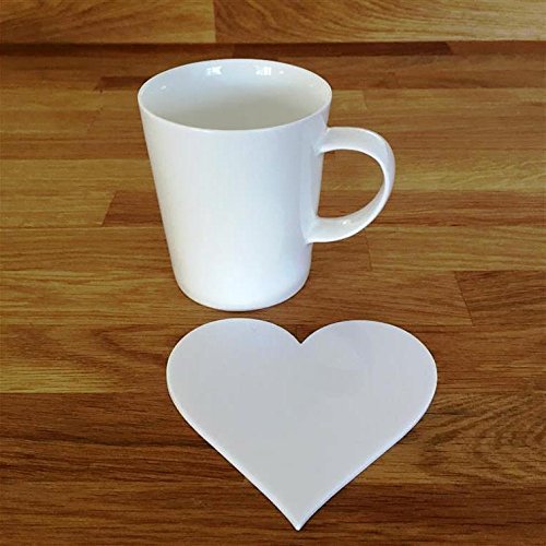 Super Cool Creations Coasters - Heart Shaped - White - 8 Set