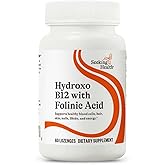 Seeking Health Hydroxo B12 with Folinic Acid - Supplement with Non-Methylated Form of Folate - Vitamin B12 Complex for Heart Health Support - 60 Lozenges