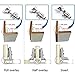 TamBee 175 Degree Hinges Frameless Cabinet Doors Hinges Face Soft Close Wardrobe Door Self Closing Stainless Steel Hydraulic Buffer Dampers for Cupboard Gate,Long Tail(Full Overlay)