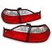 AKKON - For Honda Accord 4 Door Sedan Red Clear Rear Tail Lights Brake Driver/Passenger Lamps