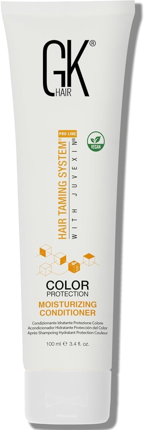 GK HAIR Global Keratin Moisturizing Hair Conditioner (100ml/3.4 Fl Oz) for Color Treated Dry Damaged Curly Frizzy Hair - Organic Paraben Sulfate Free for Men and Women