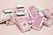 Girl Baby Shower Mini Chocolate Candy Bar Wrapper Labels, Pink Party Favor Stickers - 45 Count