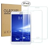 UHKZ (TM) Crystal Clear Tempered Glass Galaxy Tab 3 Lite 7.0 Screen Protector [Scratch-Resistant] Bubble-free Screen Cover for Samsung Galaxy Tab 3 Lite 7.0 / Galaxy Tab E Lite 7.0, 2 Pack