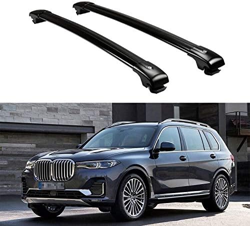 Chebay 2Pcs Crossbar Cross Bar Top Roof Rail Roof Rail Rack Fits for X7 2019 2020 2021 Baggage Luggage Carrier Adjustable Mounted Black