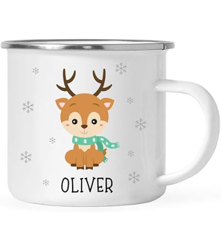 Personalized Kids Christmas Hot Chocolate Mug – 11oz Stainless Steel Camp Cup, Snowman Design, Gift Boxed - View #10