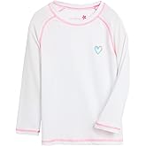 Pink Platinum Girls Rash Guard - UPF 50+ Long Sleeve Swim Top Quick Dry Sun Protection Rashguard Swimsuit for Girls (4-16)