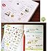 Hosaire Sticker 6 Sheet Cute Cartoon Cat Transparent Calendar Diary Book Sticker Scrapbook Diary Album Phone Sticker Planner Decoration