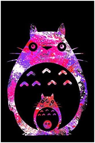 Totoro Spash Art Poster Wall Print|Inspirational Motivational Classroom Home Office Dorm|18 X 12 In|SJC94