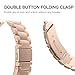 Fintie 22mm Quick Release Bracelet Stainless Steel Metal Strap Wristband Replacement Watch Band - Rose Gold
