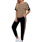 VIMPUNEC Women 2 Piece Outfits Summer Casual Lounge Sets Soft Sweatsuits Trendy Matching Sets