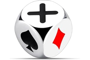 AMBREGRISSUN Trump Marker Trump Indicator Trump Dice Trump Cube Euchre Pinochle Playing Cards Trump Dice for Use with Euchre Pinochle Gifts for Family Women Men Her Him 0.6Inch