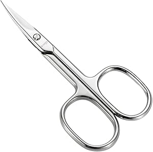 LIVINGO Nagelschere aus Edelstahl Mikroverzahnung Hautschere Fingernagelschere mit Gebogener Spitze, Nagel schere für Maniküre und Pediküre