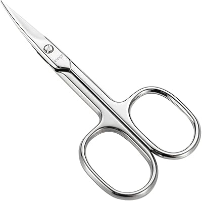 LIVINGO Nagelschere aus Edelstahl Mikroverzahnung Hautschere Fingernagelschere mit Gebogener Spitze, Nagel schere für Maniküre und Pediküre