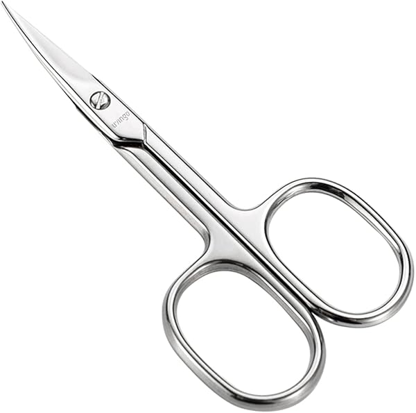 LIVINGO Nagelschere aus Edelstahl Mikroverzahnung Hautschere Fingernagelschere mit Gebogener Spitze, Nagel schere für Maniküre und Pediküre