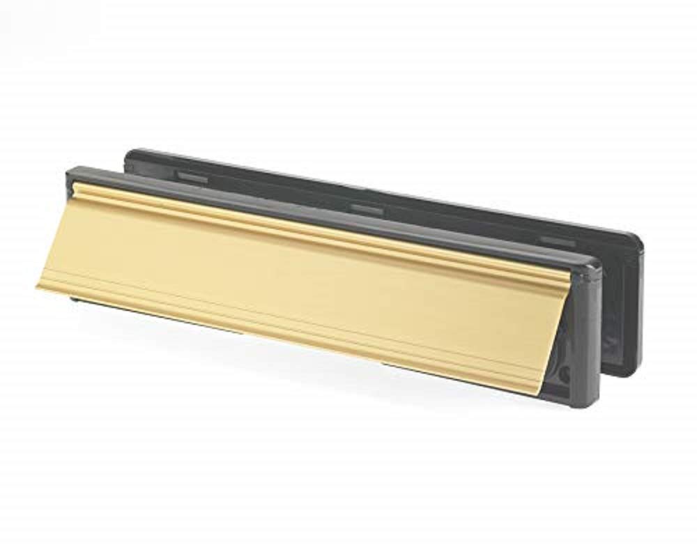 Yale YES-LP-SGBK Essentials 12 Letterplate - Gold/Black, Gold/Black