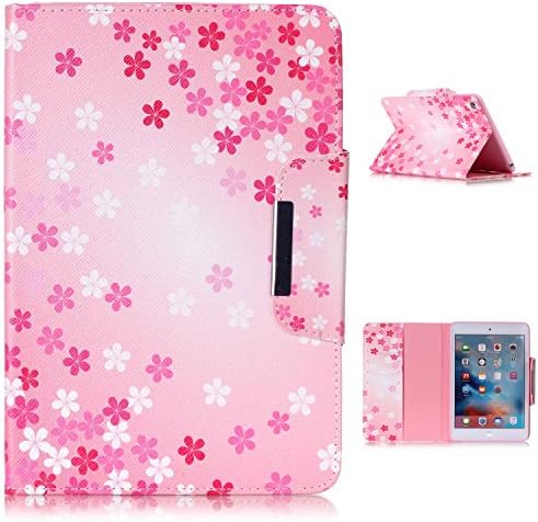 Apple iPad Air Case,iPad 5 Case,9.7 inch,LLcase Slim Fit Folio Smart Stand Case Premium PU Leather Case Cover with Auto Wake&amp;Sleep Feature for 9.7 inch Apple iPad Air (pink flower)