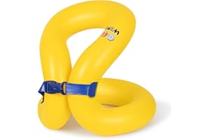 HYFOO Floaties Swim Vest for Child, Portable Inflatable Pool Floats Swimming Ring with Adjustable Safety Buckle, Safety Swim Arm Bands with Double Surround Air Bag, Durable Float Tube for Kids