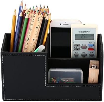 Pen Organizer Black Desk Pen Pencil Holder Leather Nightstand Stationery Organizer Office Home Accessories Offer on Mobile Phones YOOSKE Leather Storage Organizer
