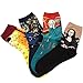 Field4U® 4 Pairs Casual Cotton Fashion Crew Socks