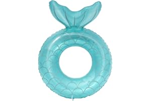 Audaisyly Children Swimming Ring, Inflatable Pool Floats Swim Tube Raft Toy with Fruits Mermaid Decorations Summer Water Fun Lounge Beach Lake Party Supplies for Kids