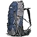 Loowoko 50L Hiking Backpack, Waterproof Camping Essentials Bag with Rain Cover, 45+5 Liter Lightweight Backpacking Back Pack