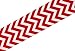 LaRibbons 1-1/2 inch Wide Chervon Zigzag Printed Grosgrain Ribbon by 10 Yard Spool (250 Poppy Red)