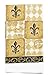 4 Piece Majestic Fleur De Lis Kitchen Set - 2 Terry Towels, Oven Mitt, Potholder