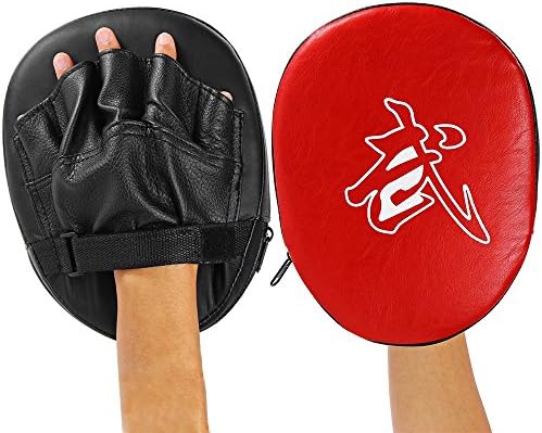 JEDEW (2 pcs) Boxing Pad,Kicking Pad,PU padded target punch mitts for MMA, Thai Boxing, Kickboxing, Boxercise, Karate, Taekwondo, Krav Maga, Wing Chun Martial Art (2 pcs)