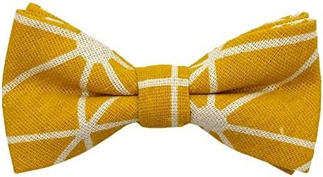 Boys Kids Linen Elastic Band Bow Ties Pre Tied
