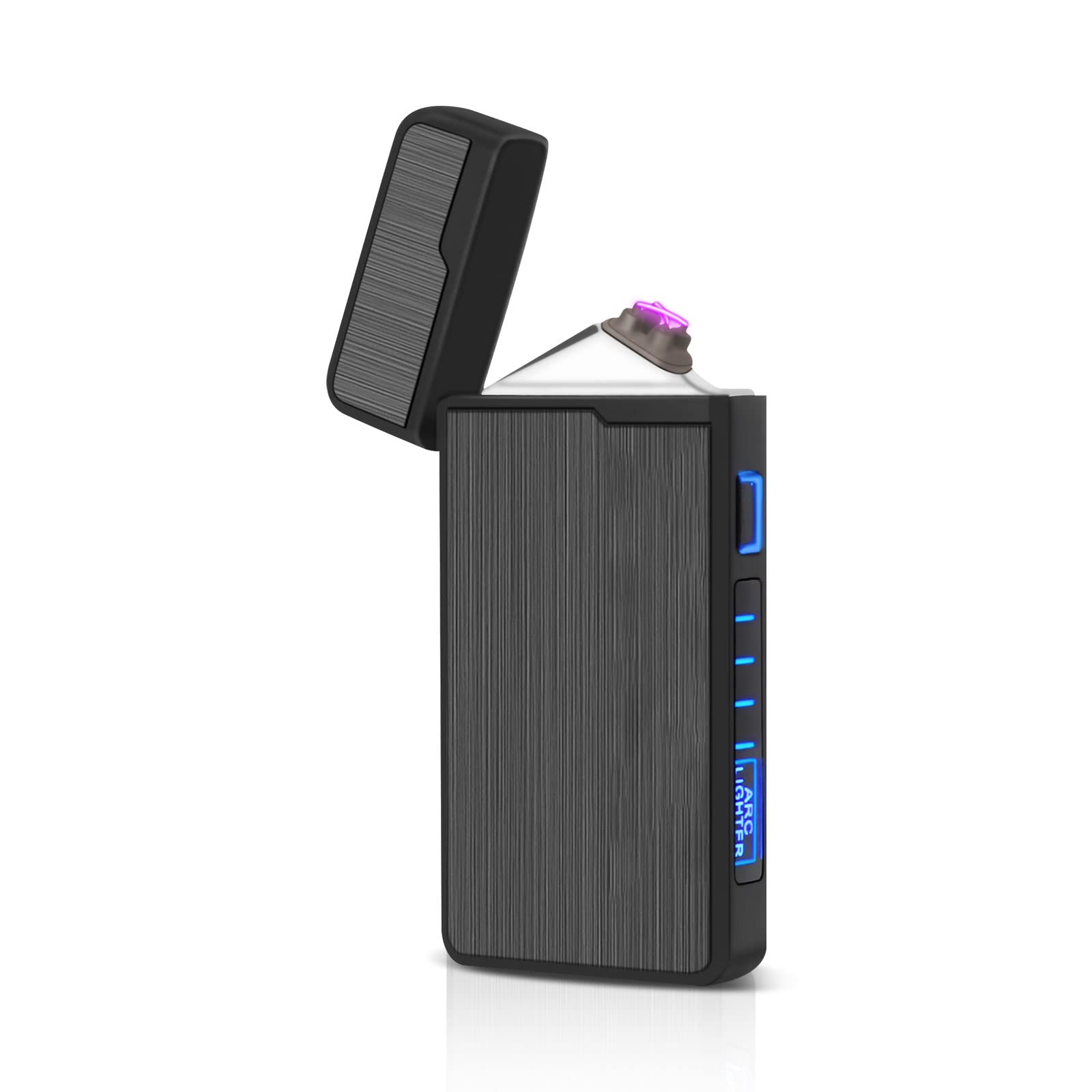 RUIZHI Electric Lighter Rechargeable USB with Cool Flameless, Windproof Plasma Lighter with Dual Arc, Electric Lighters for Candles, Camping, Gifts for Dad,Men