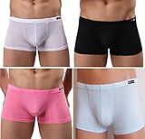 Winday Men Briefs Breathable Ice Silk Boxer Bikinis and Briefs