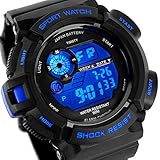 Timsty Electronic Sports Watch with LED Backlight,Water Resistant Quartz Digital Watches