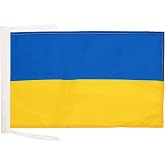 AZ FLAG Ukraine Flag 12x18 in Ukrainian 100D Polyester Cords | Indoor and outdoor use 45x30 cm decorative flag Україна double stitched seams and reinforced edges with ties