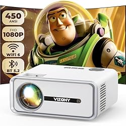 VIZONY Mini Projector with WiFi and